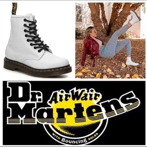 Dr. Martens White Ankle Boots